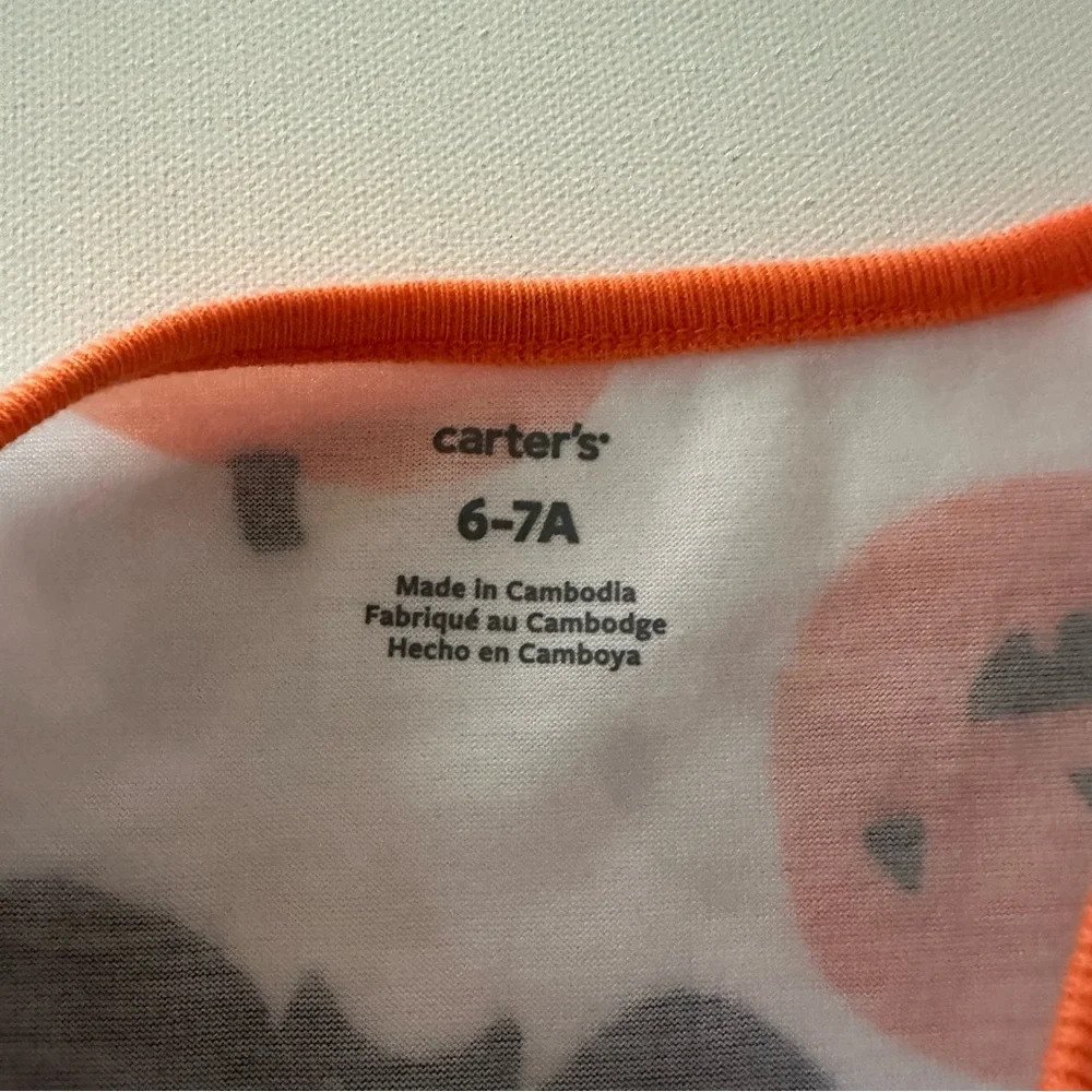 Carter's Girls 6-7 Pumpkin Bat Nightgown NWT Halloween Fall
